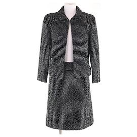 Chanel Wool Suit Black White