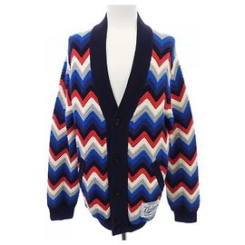 Autre Marque Missoni Wool Cardigan Red Blue Navy blue