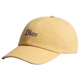 Dior Boné de lona de algodão amarelo Amarelo