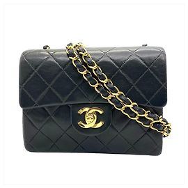 Borsa a spalla Mini Classic Matelassé Chanel Nero