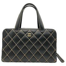 Sac à main Chanel Coco Mark Wild Stitch Noir