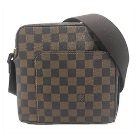 Sac à épaule Louis Vuitton Olaf PM Marron Damier ebène