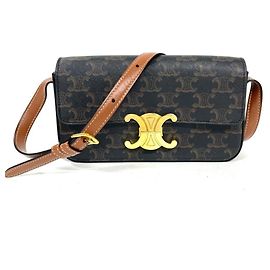 Céline Bolsa de Ombro Celine Claude Triomphe Marrom