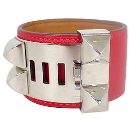 Hermès HERMES Collier de Chien Leather Bangle Outro