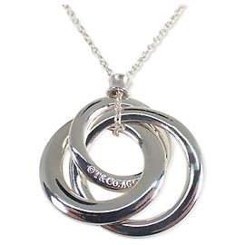 Colar com Pendente Tiffany & Co. 925 1837 Triple Interlocking Outro