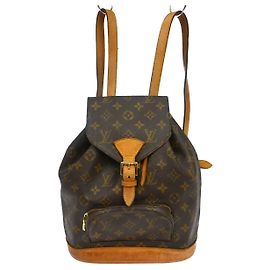 Louis Vuitton Montsouris Monogram Canvas MM Castaño