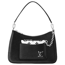 Borsa Louis Vuitton Pochette Métis in pelle nera Nero Bianco Multicolore