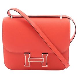 Hermès Borsa a tracolla Hermes Constance 3 Mini in pelle Epsom rossa Rosso