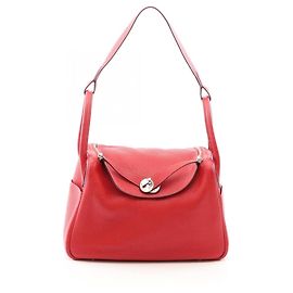 Hermès Sac à épaule Hermes Lindy 30 Vermilion Rouge