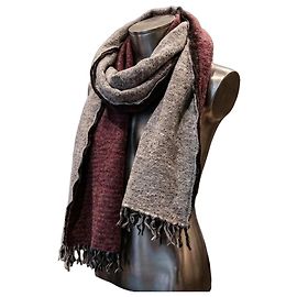 Cachecol Furla em lã e viscose Cinza Bordeaux