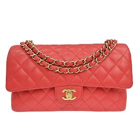 Chanel Timeless - Classic Double Flap Quilted Caviar Medium Rosa