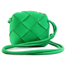 Bolsa de ombro Bottega Veneta em couro verde Verde