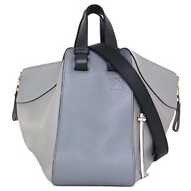 Bolsa de mão em couro Loewe Hammock Small Marrom Preto