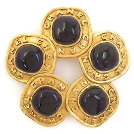 Spilla Chanel Oro e Blu Navy D'oro Blu navy