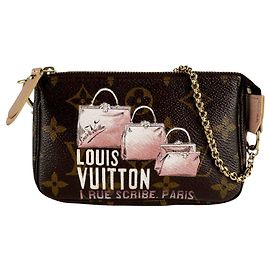 Louis Vuitton Mini Pochette Accessoires Marrone Beige
