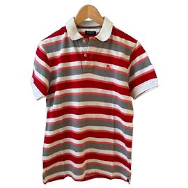Polo Burberry às riscas Branco Vermelho Outro Cinza