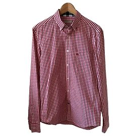 Camicia in cotone Burberry Brit Red Gingham Bianco Rosso