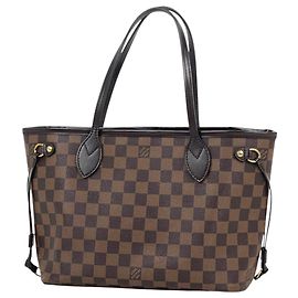 Borsa Tote Louis Vuitton Neverfull PM Marrone Damier ebene