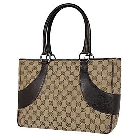 Saco Tote Gucci GG Canvas Marrom