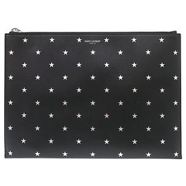 Borsa a pochette in pelle nera Yves Saint Laurent Nero