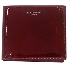Cartera bi-fold Yves Saint Laurent Bordeaux Red Roja Burdeos