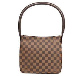 Borsa Louis Vuitton Looping MM Marrone Damier ebene