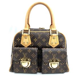 Sac à main Louis Vuitton Manhattan PM Marron