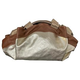 Borsa Loewe Anagram Nappa Aire Marrone D'oro