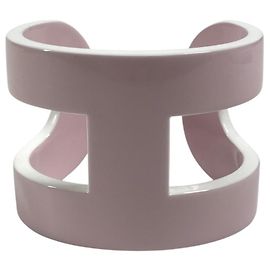 Hermès Hermes Ano Bangle in Pink and White Pink White