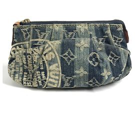 Louis Vuitton Monogram Denim Trousselaye Makeup Pouch Blue