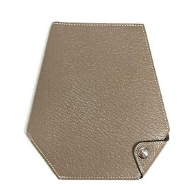 Hermès Portefeuille compact Hermes Clochette Marron Taupe