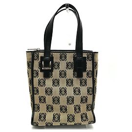 Borsa Tote Loewe Anagram Nero Beige