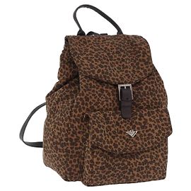 Sac à dos BOTTEGA VENETA Nylon Brown Gold Auth bs36573 Marron Doré