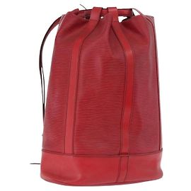 LOUIS VUITTON Epi Randonnee GM Shoulder Bag Red M43087 LV Auth 192514 Rouge