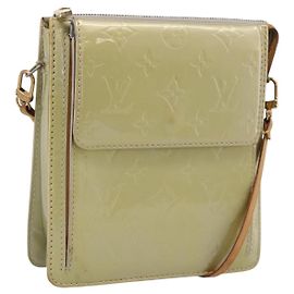 LOUIS VUITTON Monogram Vernis Motto Accessory Pouch Gris M91030 LV Auth BA14984 Grey