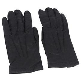 Hermès HERMES Gloves Lamb Skin Black Auth bs36480 Black