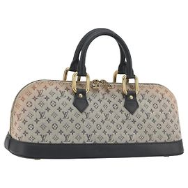 LOUIS VUITTON Monogram Mini Alma Ron Hand Bag Blue M92205 LV Auth 195406 Bleu
