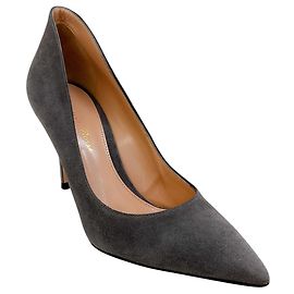 Escarpins Ellipsis 85 en daim gris Gianvito Rossi Gris