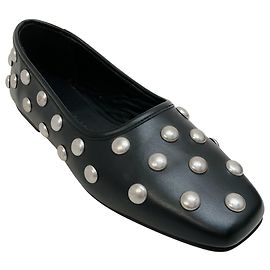 Autre Marque Sapatilhas Jessie em couro preto Freda Salvador com tachas prateadas Preto