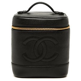 Borsa Vanity Chanel CC Caviar Nera Nero