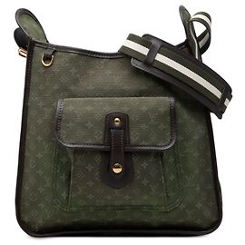 Bolsa Tiracolo Louis Vuitton Monogram Mini Lin Besace Mary Kate Verde Verde