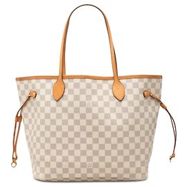Sac cabas Louis Vuitton Neverfull MM Damier Azur Blanc Blanc