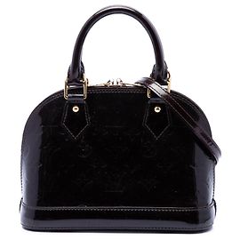 Sac Satchel Alma BB Louis Vuitton Monogram Vernis Violet Violet