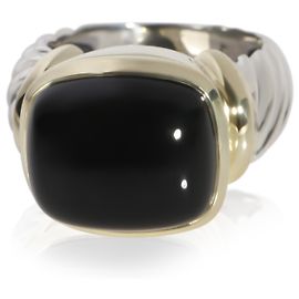 Anello Noblesse David Yurman in oro giallo, argento sterling e onice Altro