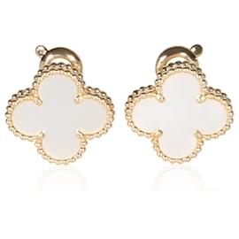 Brincos Van Cleef & Arpels Yellow Gold Mother Of Pearl Vintage Alhambra Outro