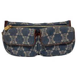 Céline Riñonera Celine Macadam Denim Azul