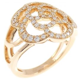 Chanel Camellia Ring 18K Pink Gold and Diamond Golden