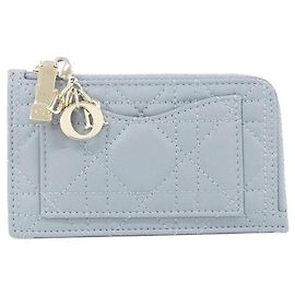 Christian Dior Lady Cosmos Coin Case Blue