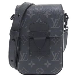 Louis Vuitton Monogram Eclipse S-Lock Vertical Wearable Wallet Schwarz Monogramm