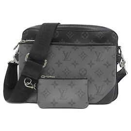 Bolso de hombro Louis Vuitton Monogram Eclipse Reverse Trio Messenger Negro Monograma